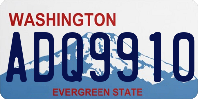 WA license plate ADQ9910
