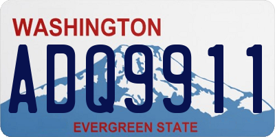 WA license plate ADQ9911