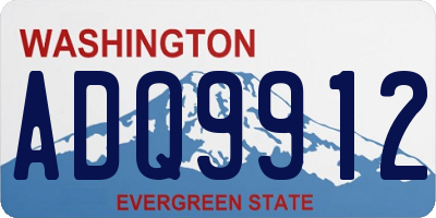 WA license plate ADQ9912