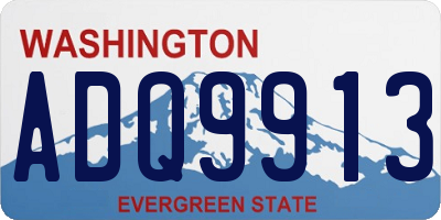 WA license plate ADQ9913