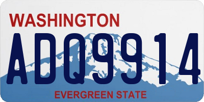 WA license plate ADQ9914