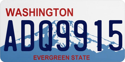 WA license plate ADQ9915