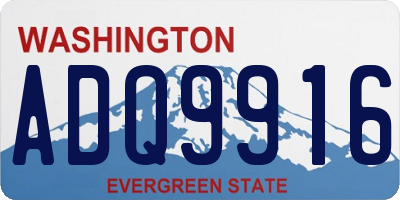 WA license plate ADQ9916