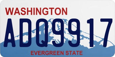 WA license plate ADQ9917
