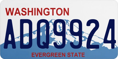 WA license plate ADQ9924
