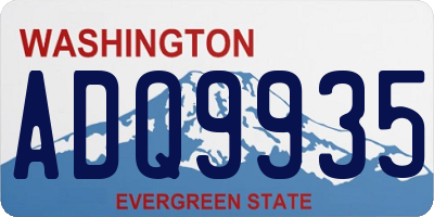 WA license plate ADQ9935