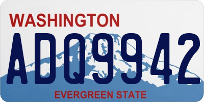WA license plate ADQ9942