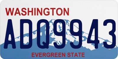 WA license plate ADQ9943