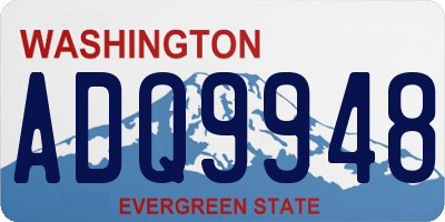 WA license plate ADQ9948