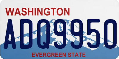 WA license plate ADQ9950