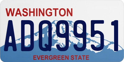 WA license plate ADQ9951