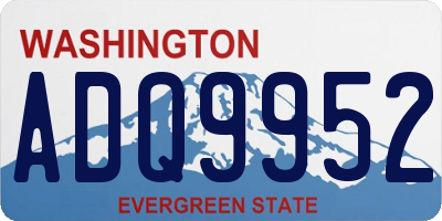 WA license plate ADQ9952