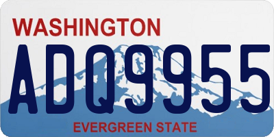 WA license plate ADQ9955