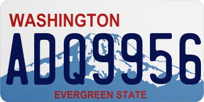 WA license plate ADQ9956