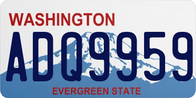 WA license plate ADQ9959