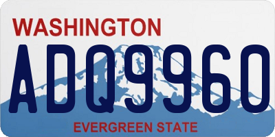 WA license plate ADQ9960