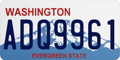WA license plate ADQ9961