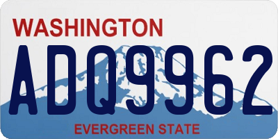 WA license plate ADQ9962
