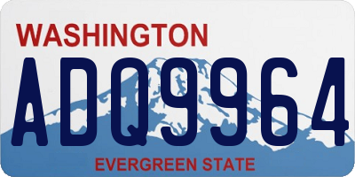 WA license plate ADQ9964
