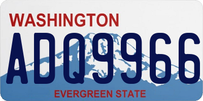 WA license plate ADQ9966