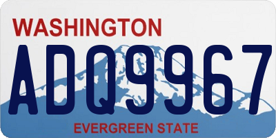 WA license plate ADQ9967