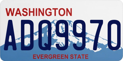 WA license plate ADQ9970