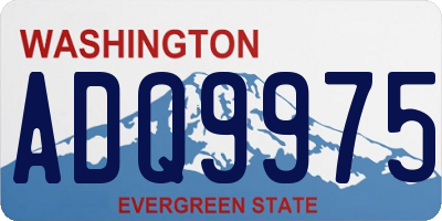 WA license plate ADQ9975