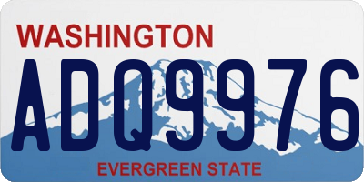 WA license plate ADQ9976