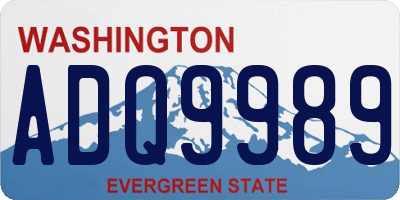 WA license plate ADQ9989