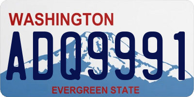 WA license plate ADQ9991