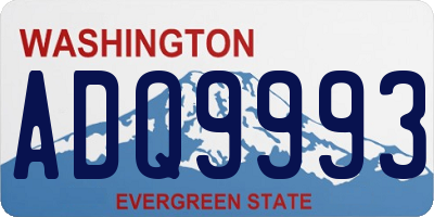 WA license plate ADQ9993