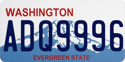 WA license plate ADQ9996