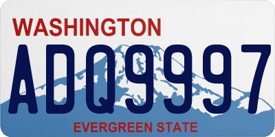 WA license plate ADQ9997