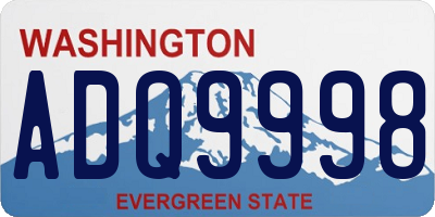 WA license plate ADQ9998