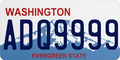 WA license plate ADQ9999