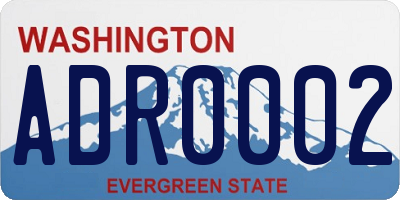 WA license plate ADR0002