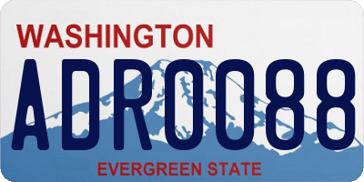WA license plate ADR0088