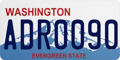 WA license plate ADR0090