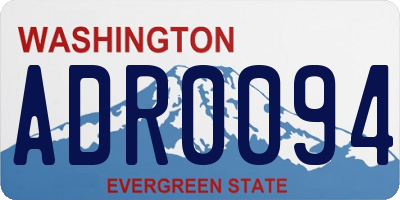 WA license plate ADR0094