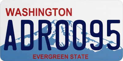 WA license plate ADR0095
