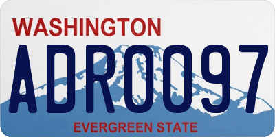 WA license plate ADR0097
