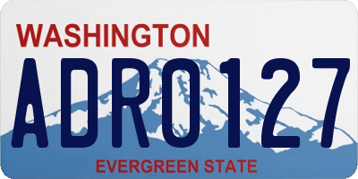 WA license plate ADR0127