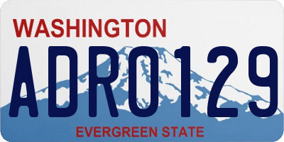 WA license plate ADR0129