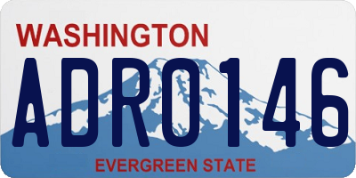 WA license plate ADR0146