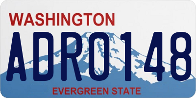 WA license plate ADR0148