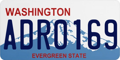WA license plate ADR0169