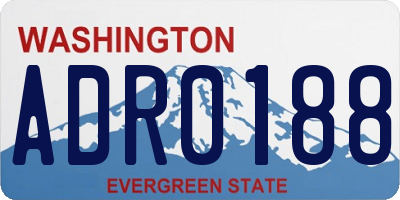 WA license plate ADR0188