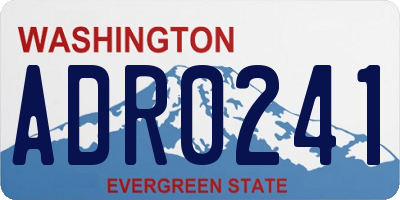 WA license plate ADR0241