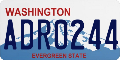 WA license plate ADR0244