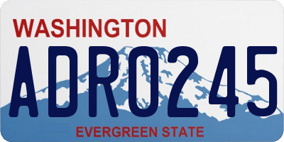 WA license plate ADR0245